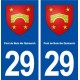 29 Pont-de-Buis-lès-Quimerch blason autocollant plaque immatriculation stickers ville