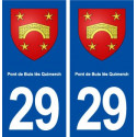 29 Pont-de-Buis-lès-Quimerch blason autocollant plaque immatriculation stickers ville