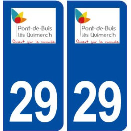29 Pont-de-Buis-lès-Quimerch logo autocollant plaque immatriculation stickers ville