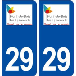 29 Pont-de-Buis-lès-Quimerch logo autocollant plaque immatriculation stickers ville