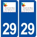 29 Pont-de-Buis-lès-Quimerch logo autocollant plaque immatriculation stickers ville