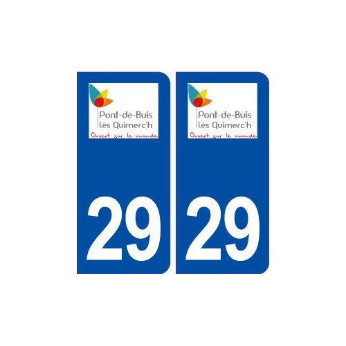 29 Pont-de-Buis-lès-Quimerch logo autocollant plaque immatriculation stickers ville