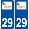 29 Pont-de-Buis-lès-Quimerch logo autocollant plaque immatriculation stickers ville