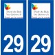 29 Pont-de-Buis-lès-Quimerch logo autocollant plaque immatriculation stickers ville