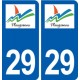 29 Plougasnou logo autocollant plaque immatriculation stickers ville