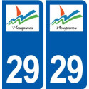 29 Plougasnou logo autocollant plaque immatriculation stickers ville