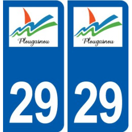 29 Plougasnou logo autocollant plaque immatriculation stickers ville