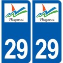 29 Plougasnou logo autocollant plaque immatriculation stickers ville
