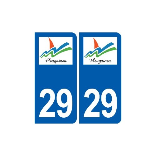 29 Plougasnou logo autocollant plaque immatriculation stickers ville
