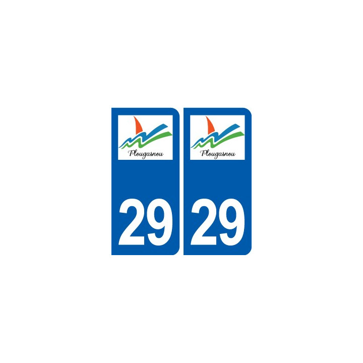 29 Plougasnou logo autocollant plaque immatriculation stickers ville