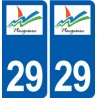 29 Plougasnou logo autocollant plaque immatriculation stickers ville