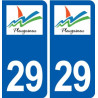29 Plougasnou logo autocollant plaque immatriculation stickers ville