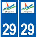 29 Plougasnou logo autocollant plaque immatriculation stickers ville