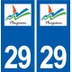 29 Plougasnou logo autocollant plaque immatriculation stickers ville