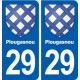 29 Plougasnou blason autocollant plaque immatriculation stickers ville