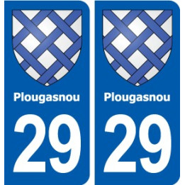29 Plougasnou blason autocollant plaque immatriculation stickers ville