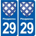29 Plougasnou blason autocollant plaque immatriculation stickers ville