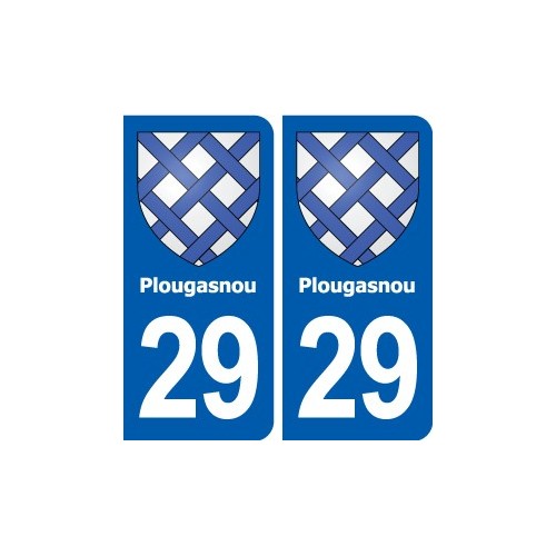29 Plougasnou blason autocollant plaque immatriculation stickers ville