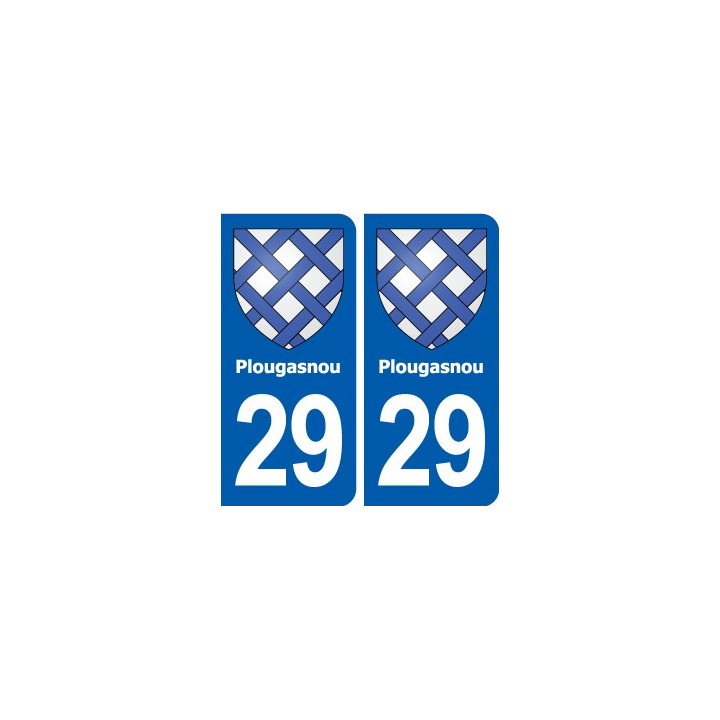 29 Plougasnou blason autocollant plaque immatriculation stickers ville