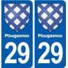 29 Plougasnou blason autocollant plaque immatriculation stickers ville