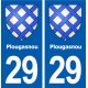 29 Plougasnou blason autocollant plaque immatriculation stickers ville