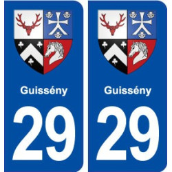 29 Guissény blason autocollant plaque immatriculation stickers ville