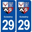 29 Guissény blason autocollant plaque immatriculation stickers ville