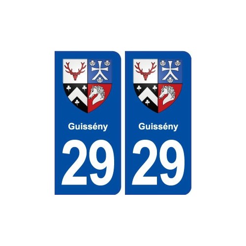 29 Guissény blason autocollant plaque immatriculation stickers ville