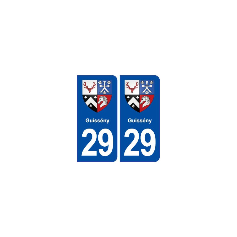 29 Guissény blason autocollant plaque immatriculation stickers ville