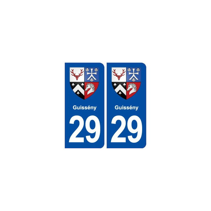 29 Guissény blason autocollant plaque immatriculation stickers ville