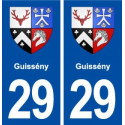 29 Guissény blason autocollant plaque immatriculation stickers ville