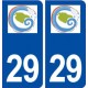 29 Guissény logo autocollant plaque immatriculation stickers ville