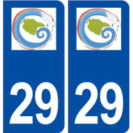 29 Guissény logo autocollant plaque immatriculation stickers ville