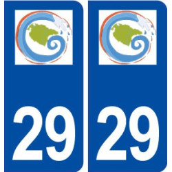 29 Guissény logo autocollant plaque immatriculation stickers ville