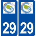 29 Guissény logo autocollant plaque immatriculation stickers ville