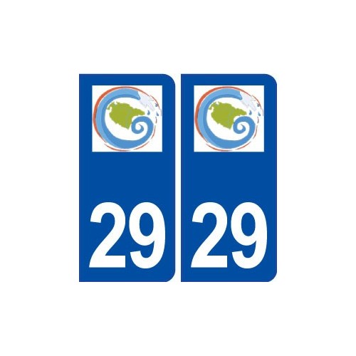 29 Guissény logo autocollant plaque immatriculation stickers ville