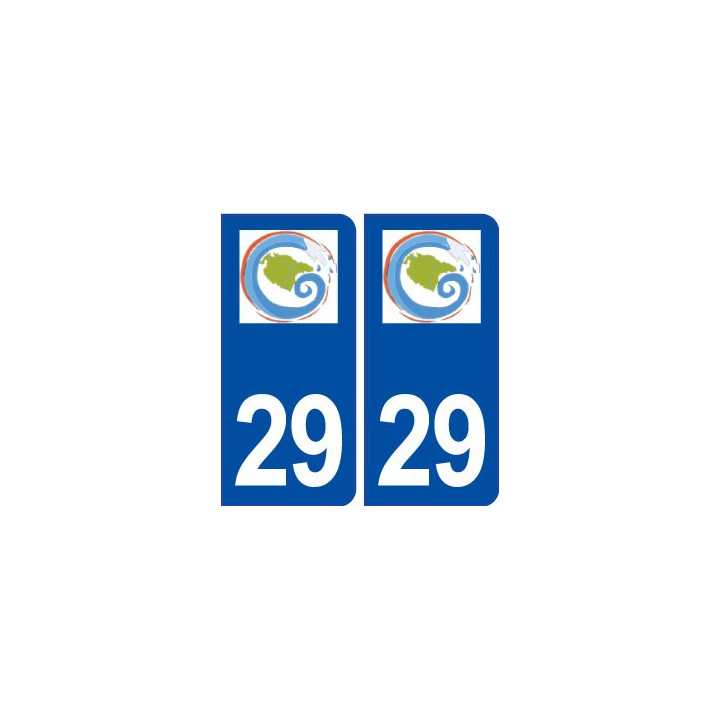 29 Guissény logo autocollant plaque immatriculation stickers ville