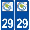 29 Guissény logo autocollant plaque immatriculation stickers ville