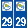 29 Guissény logo autocollant plaque immatriculation stickers ville