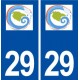 29 Guissény logo autocollant plaque immatriculation stickers ville