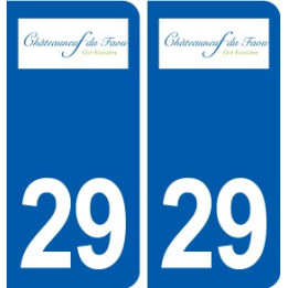 29 Châteauneuf du Faou logo autocollant plaque immatriculation stickers ville