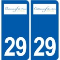 29 Châteauneuf du Faou logo autocollant plaque immatriculation stickers ville