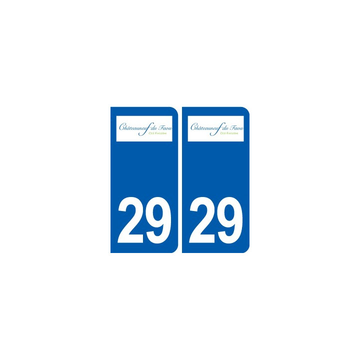 29 Châteauneuf du Faou logo autocollant plaque immatriculation stickers ville