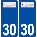 30 Aramon logo ville autocollant plaque immatriculation département