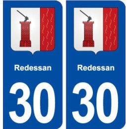 30 Redessan blason ville autocollant plaque stickers