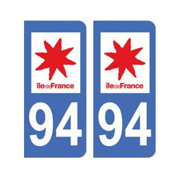 94 Val de Marne autocollant plaque