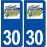 30 Jonquières Saint Vincent logo ville autocollant plaque immatriculation département