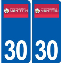 30 Montfrin logo ville autocollant plaque immatriculation département