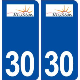 30 Rousson logo ville autocollant plaque immatriculation département