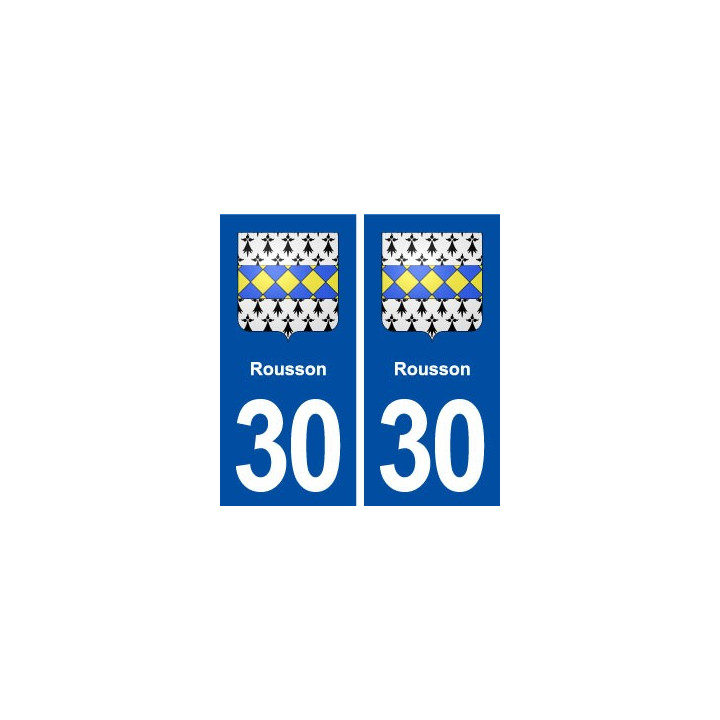 30 Rousson blason ville autocollant plaque immatriculation département